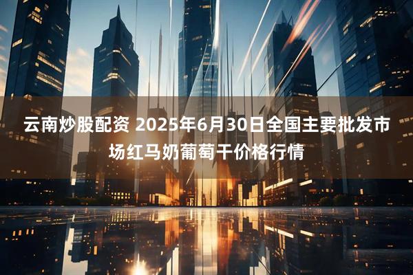 云南炒股配资 2025年6月30日全国主要批发市场红马奶葡萄干价格行情
